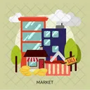 Market Store Concept Icon