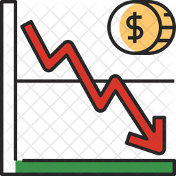 Market Failure Icon - Download in Colored Outline Style