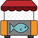 Market Fish Stall Seafood Market Icon
