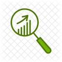 Market Research Digital Marketing Growth Icon