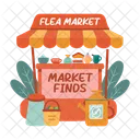 Market Shop Secondhand Stall Icon