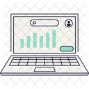 Market Trends Online Graph Trading Icon