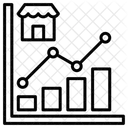 시장 동향 그래프 분석 아이콘