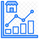 市場動向、グラフ、分析 アイコン
