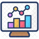 Trendanalyse Grafische Darstellung Marketinganalyse Symbol