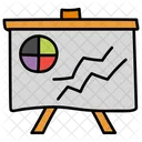 Pie Chart Graphical Presentation Marketing Analysis Icon