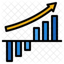 Crescimento de marketing  Ícone