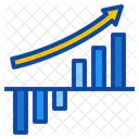 Crescimento de marketing  Ícone