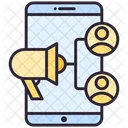 Marketing de anuncios móviles  Icono