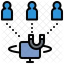 Marketing Digital Ima Atrair Anuncio De Transacao Do Cliente Ícone