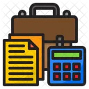 Marketing Files File Calculator Icon