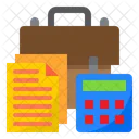 Marketing Files File Calculator Icon