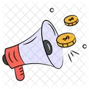 Marketing Digital Alto Falante Ícone