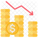 Income Chart Commerce And Shopping Loss Icon