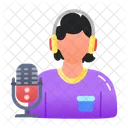 Marketing Podcast Recording Podcaster Icon