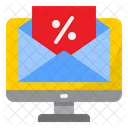 Marketing Por Correo Correo En Linea Icono