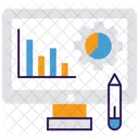 Graphic Designing Growth Analysis Market Research Icon