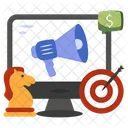 Marketing Strategy Online Announcement Online Promotion Icon