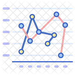 Markiertes Liniendiagramm  Symbol