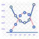 Markierte Streuung Mit Glatten Linien Symbol