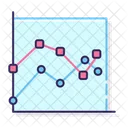 Markiertes Liniendiagramm Markiertes Liniendiagramm Graph Symbol