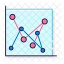 Markiertes Liniendiagramm Markiertes Streudiagramm Mit Geraden Linien Markiertes Streudiagramm Symbol