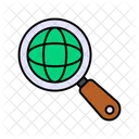 Marktforschung Globale Forschung Globale Exploration Symbol