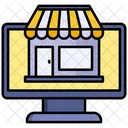 Marktplatz Handler Online Shop Symbol