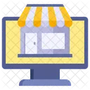 Marktplatz Handler Online Shop Symbol