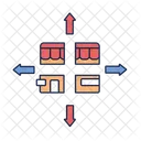 Fragmentierung des Marktplatzes  Symbol