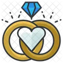 Marriage Engagement Ring Icon