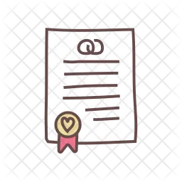 Marriage certificate  Icon