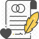 Marriage Certificate  Icon