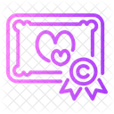 Marriage Certificate File Document Icon