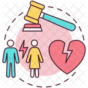 Crisis Divorce Law Icon