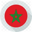 Marrocos Bandeira Africana Icone Da Bandeira Ícone