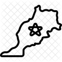 Marrocos Mapa Pais Ícone
