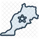 Marrocos Mapa Pais Ícone