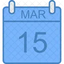 Mars Jour Calendrier Icon