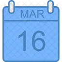 Mars Jour Calendrier Icon