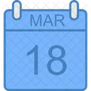 Mars Jour Calendrier Icon