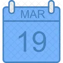 Mars Jour Calendrier Icon