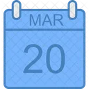 Mars Jour Calendrier Icon