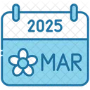 Mars Calendrier Heure Icon