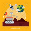 Mars Rover Space Icon