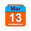 Mars Calendrier Date Icône