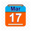 Mars Calendrier Date Icône