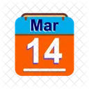 Mars Calendrier Date Icône