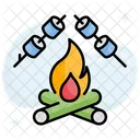 Branch Camping Marhmallow Icon
