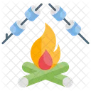 Branch Camping Marhmallow Icon